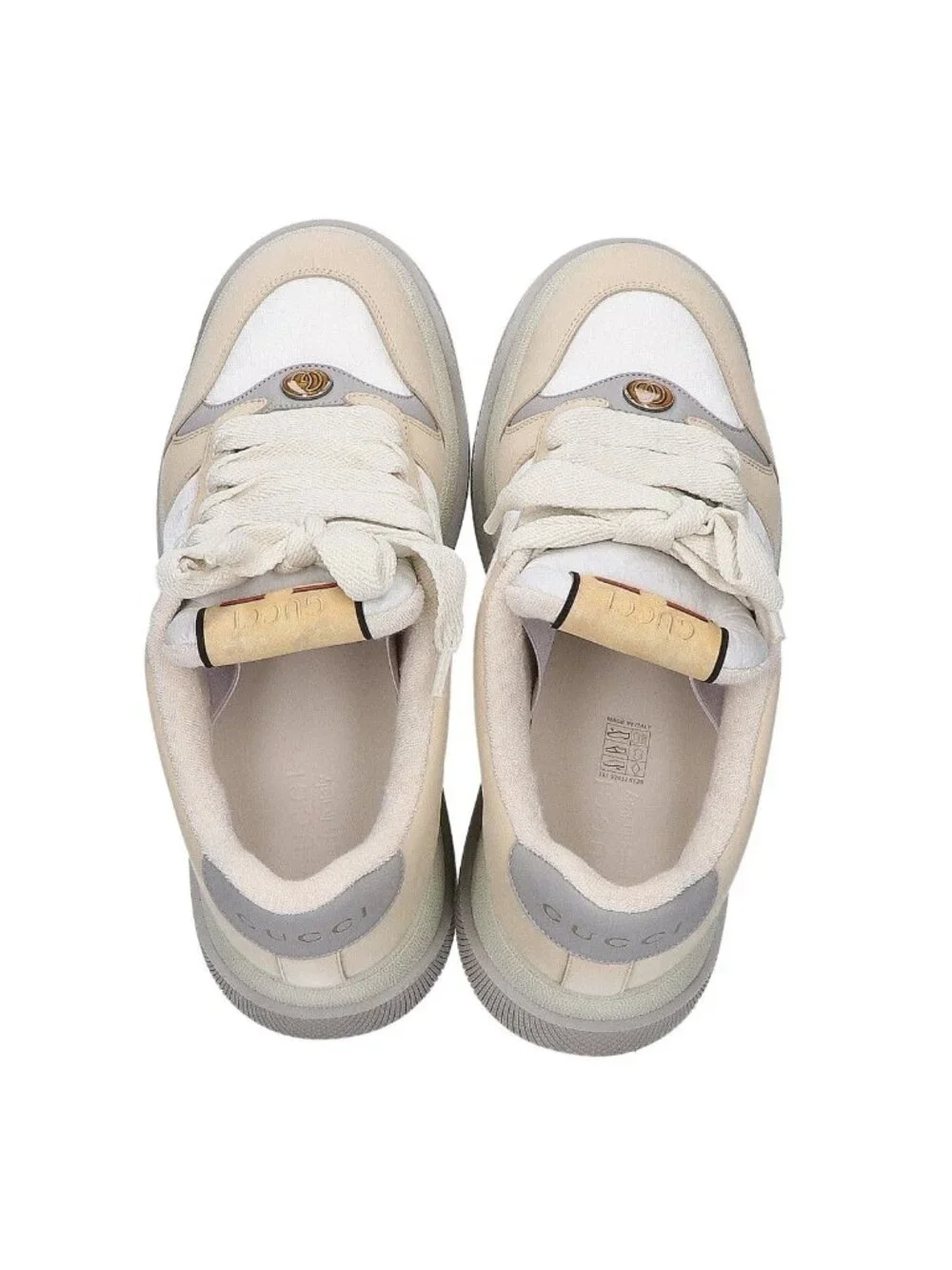 Gucci Beige GG Screener Low-Top Sneakers 10
